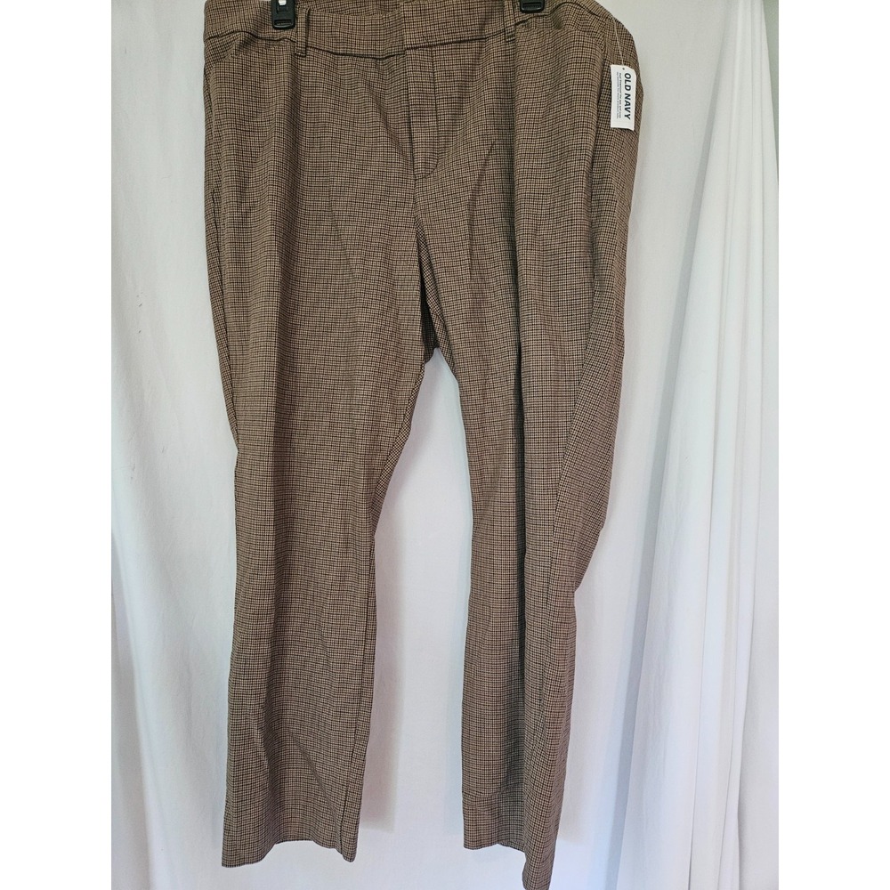 Old Navy High-Waisted Pixie Skinny Ankle Pants Size 18 Brown  Houndstooth